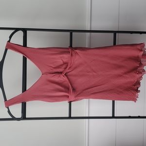 Silk tank top pink